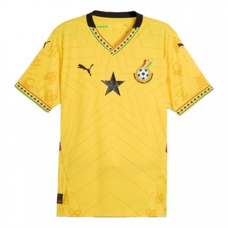 Jalkapallo Peliasut Ghana Vieras Pelipaita 2024-25 Lyhythihainen